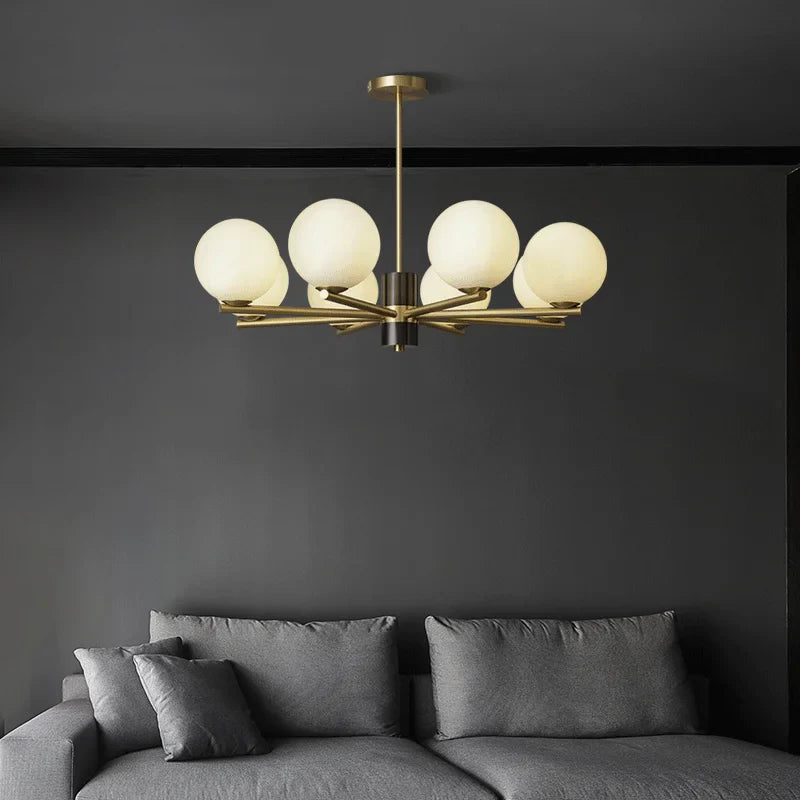 lampadario design creativo minimalista nordico in rame per interni eleganti