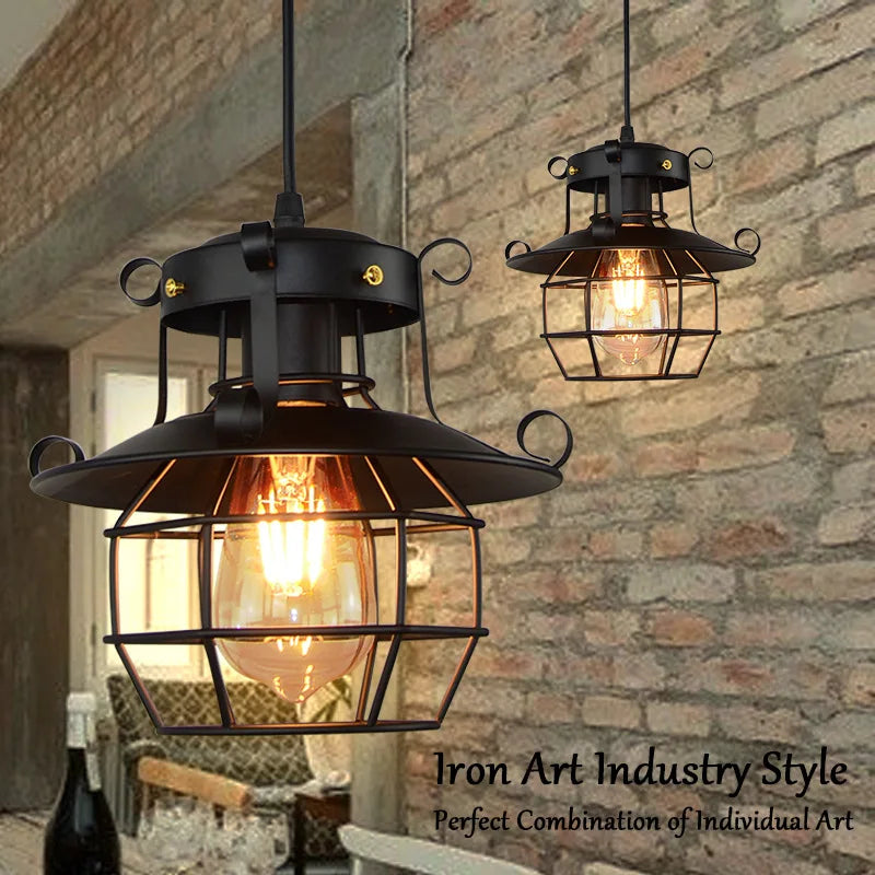 lampadario sospeso vintage creativo per caffè e ristorante