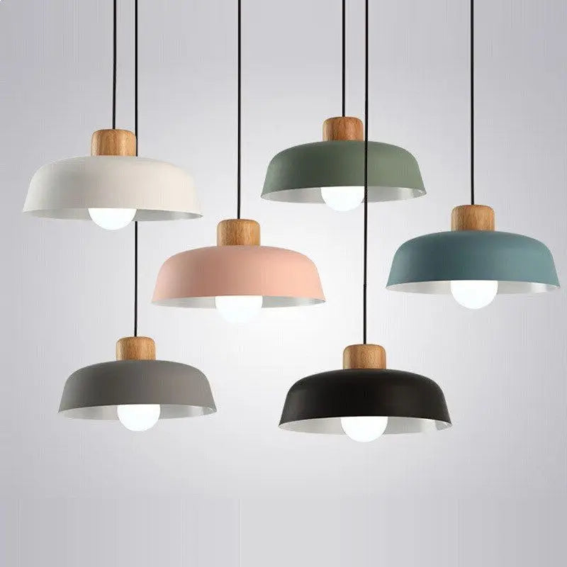 lampadario stile nordico in alluminio macaron led decorativo