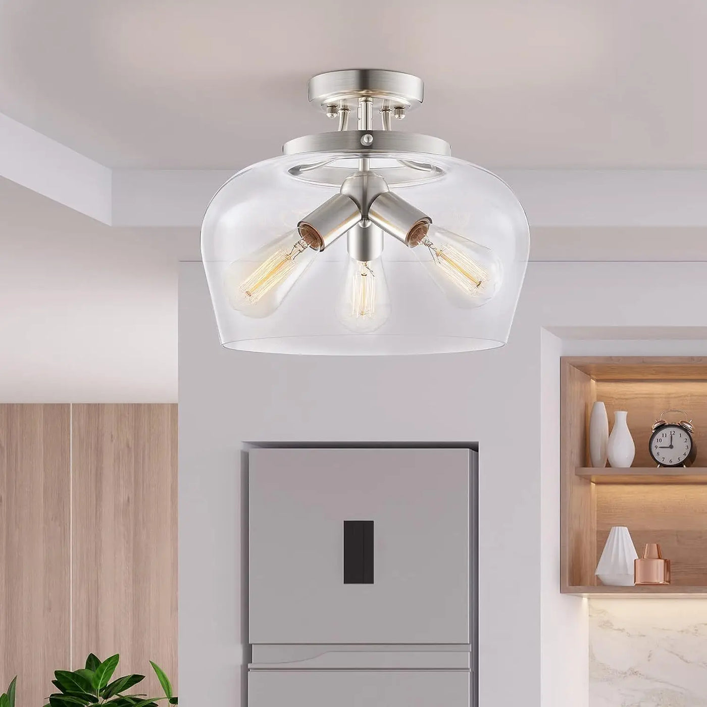 plafoniera moderna in vetro americano con illuminazione lampadario in metallo