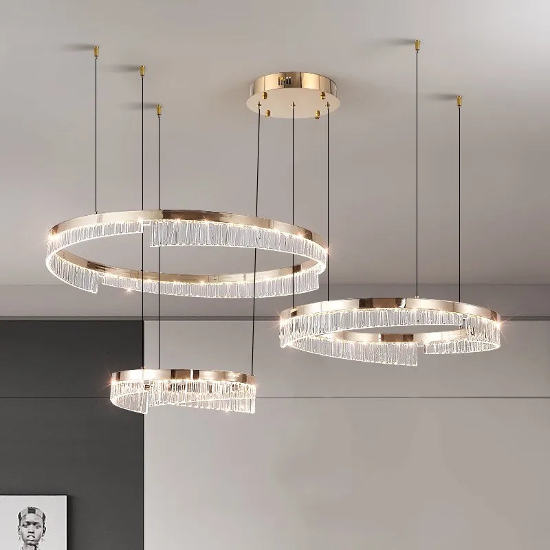 lampadario led moderno 2023 in alluminio per illuminazione di lusso