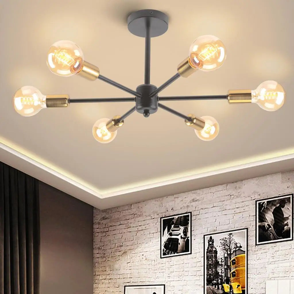 Lampadario in metallo industriale moderno elegante