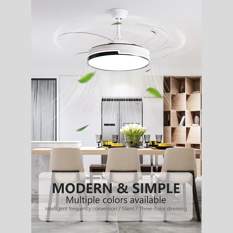 ventilatore da soffitto invisibile con luce lampadario a sospensione per casa