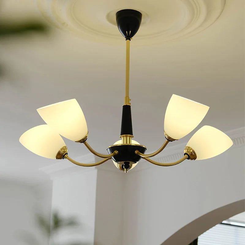 lampadario moderno design nordico vintage in vetro a LED