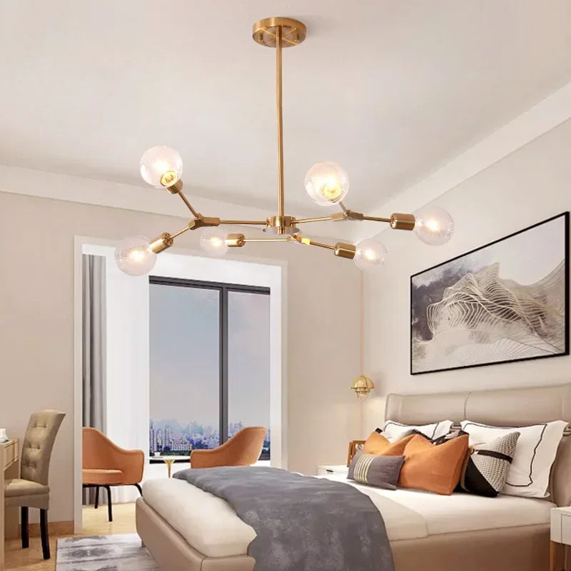 lampadario moderno a forma di albero per decorazione d'interni