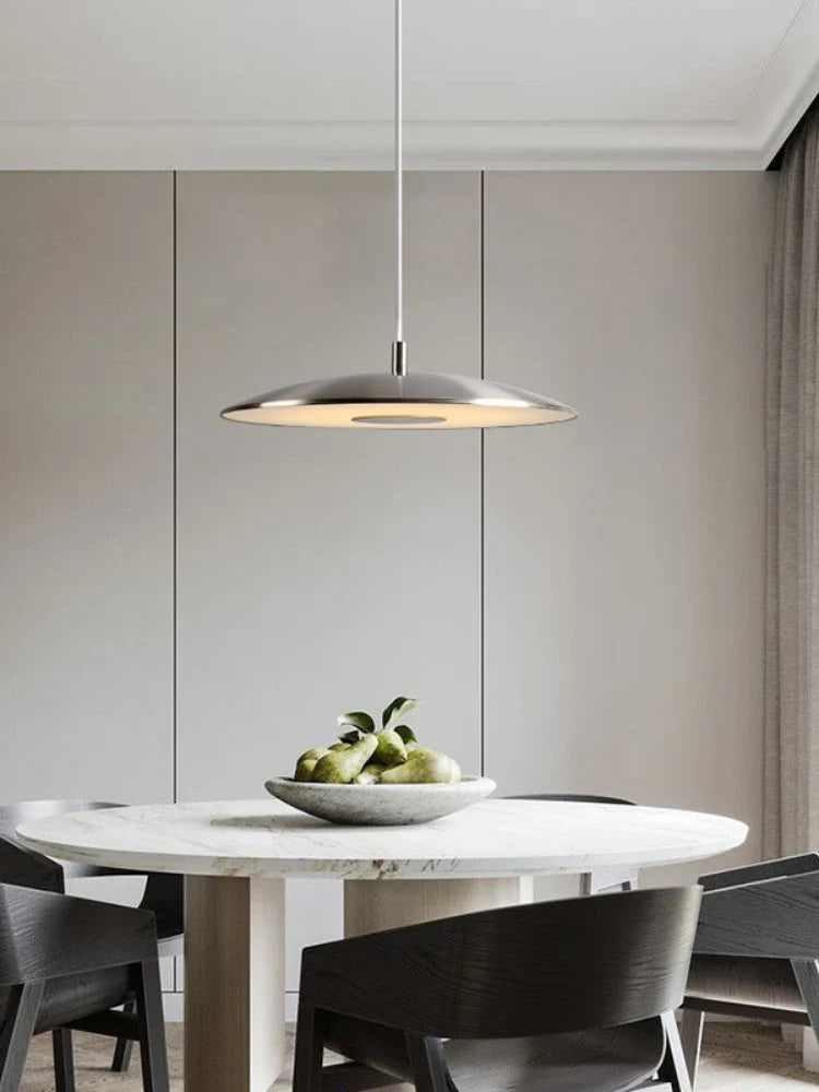 lampadario circolare design minimalista a forma di disco volante