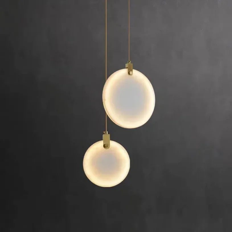 lampadario sospeso moderno in marmo per decorazione rotonda