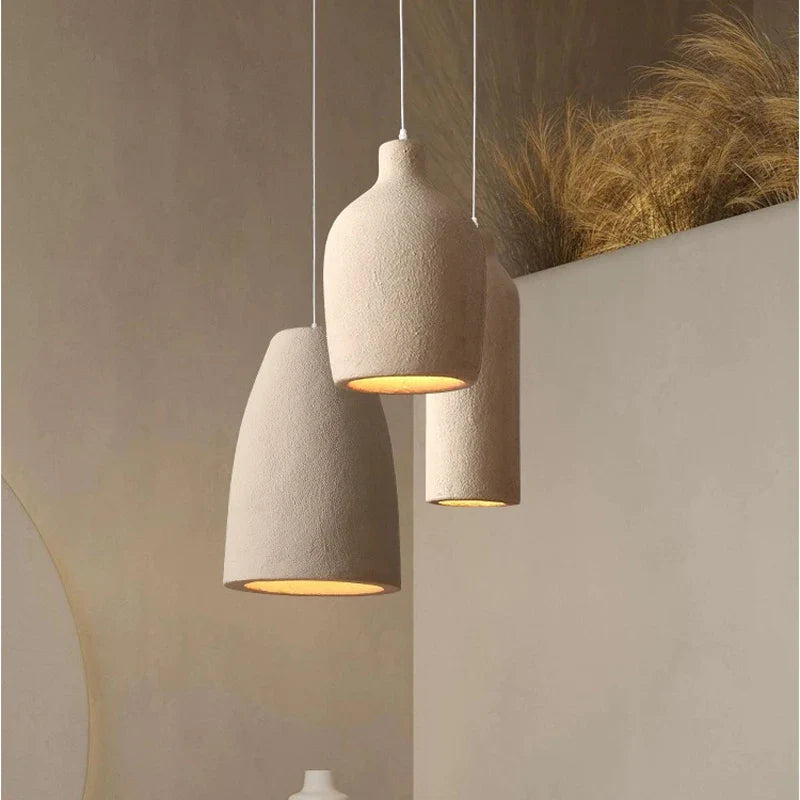 lampadario wabi-sabi moderno fatto a mano led irregolare loft decorativo
