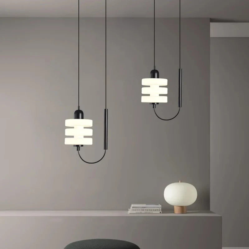 lampadario in vetro nordico per decorazione d'interni moderna