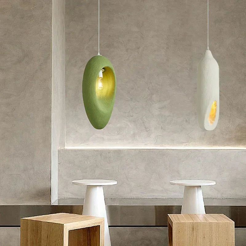 lampadario nordico retrò minimalista wabi sabi led illuminazione decorativa
