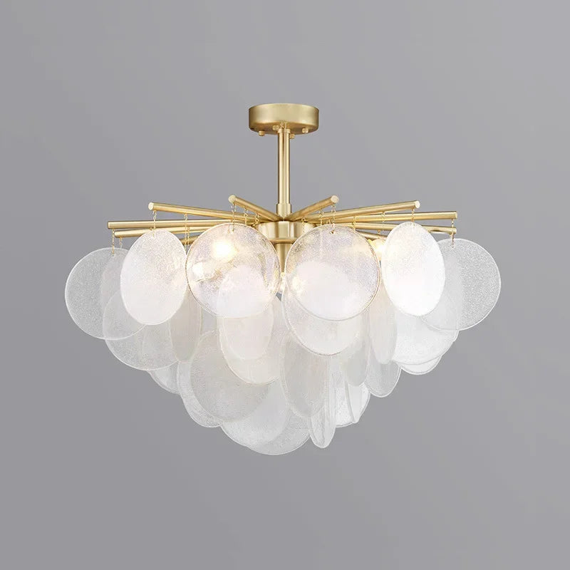 lampadario in vetro nordico in ferro per decorazione di lusso