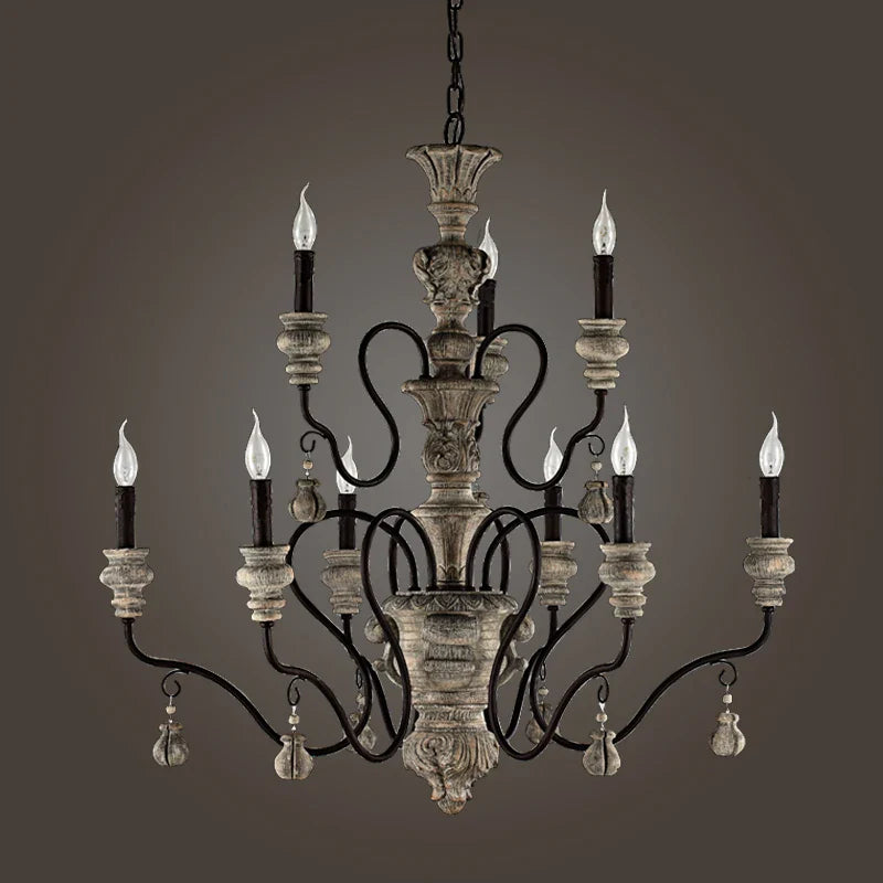 lampadario vintage in ferro battuto stile industriale per decorazione moderna