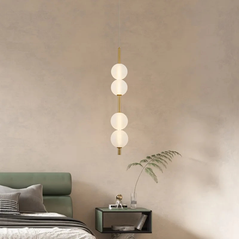 lampadario nordico in vetro e metallo per vari usi con cavo regolabile