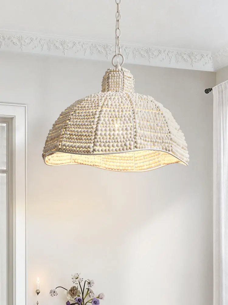 Lampadario a LED in legno vintage rustico