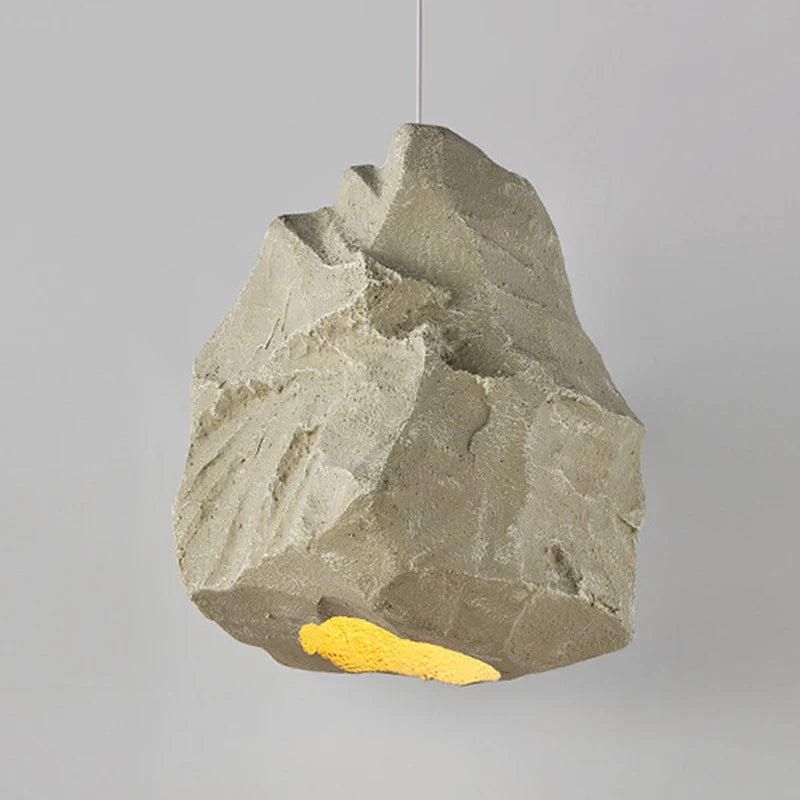 lampadario nordico fatto a mano imitazione pietra stile wabi sabi