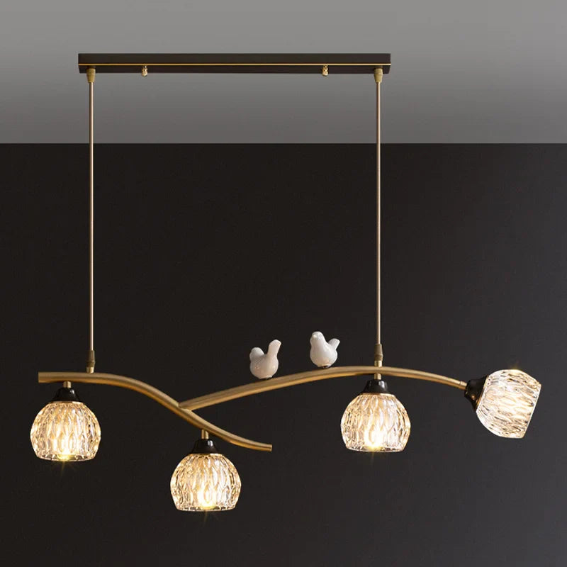 Lampadario LED uccello design essenziale