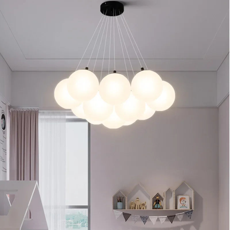 lampadario moderno in vetro con led per decorazione interna