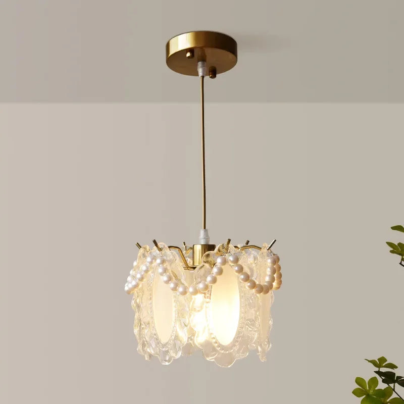 lampadario leggero in vetro cristallo per illuminazione moderna