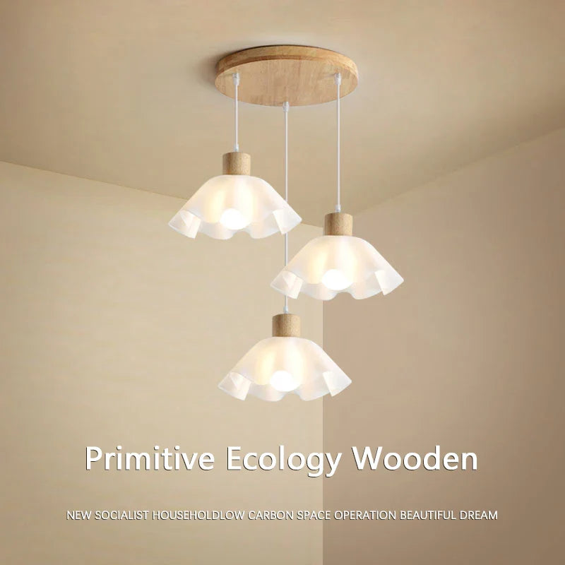 Sospensione legno design scandinavo elegante