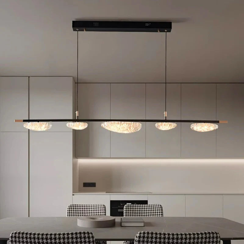 lampadario led moderno design lungo