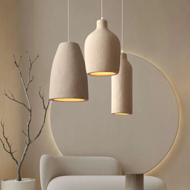 Lampadario LED wabi sabi design per decorazione casa