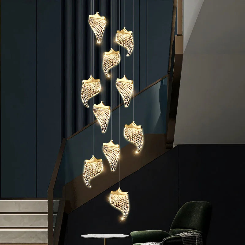 lampadario led sospeso per illuminazione moderna interna