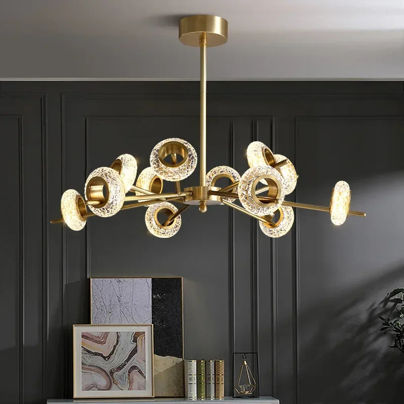 lampadario moderno in cristallo design per decorazione d'interni