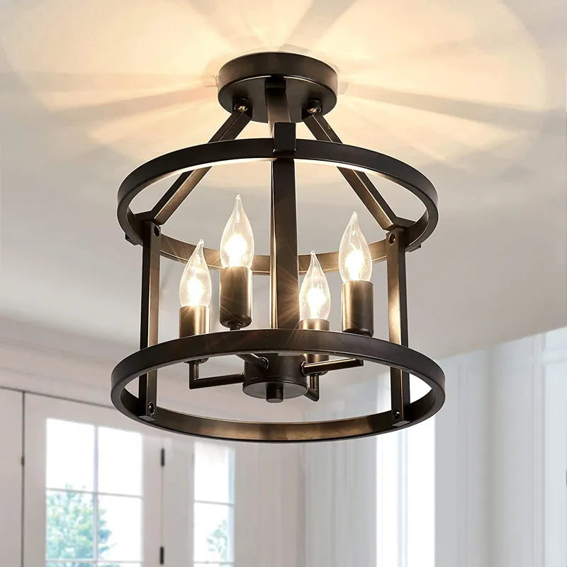 Lampada a sospensione vintage americana design rustico