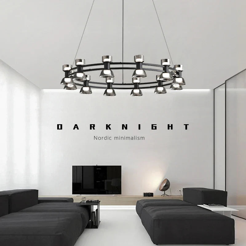 lampadario creativo in rame e vetro design moderno leggero