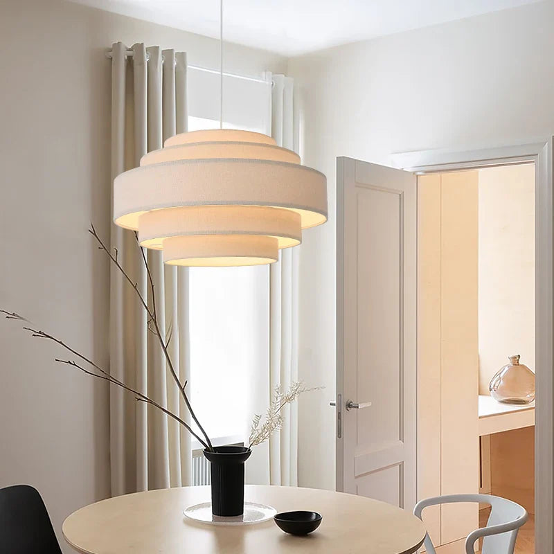lampadario in tessuto creativo per illuminazione minimalista personalizzata