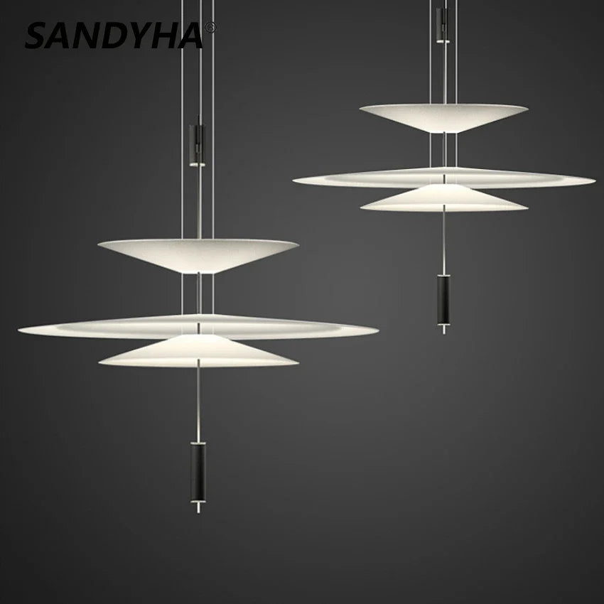 Lampadario Sandyha design futuristico luminoso