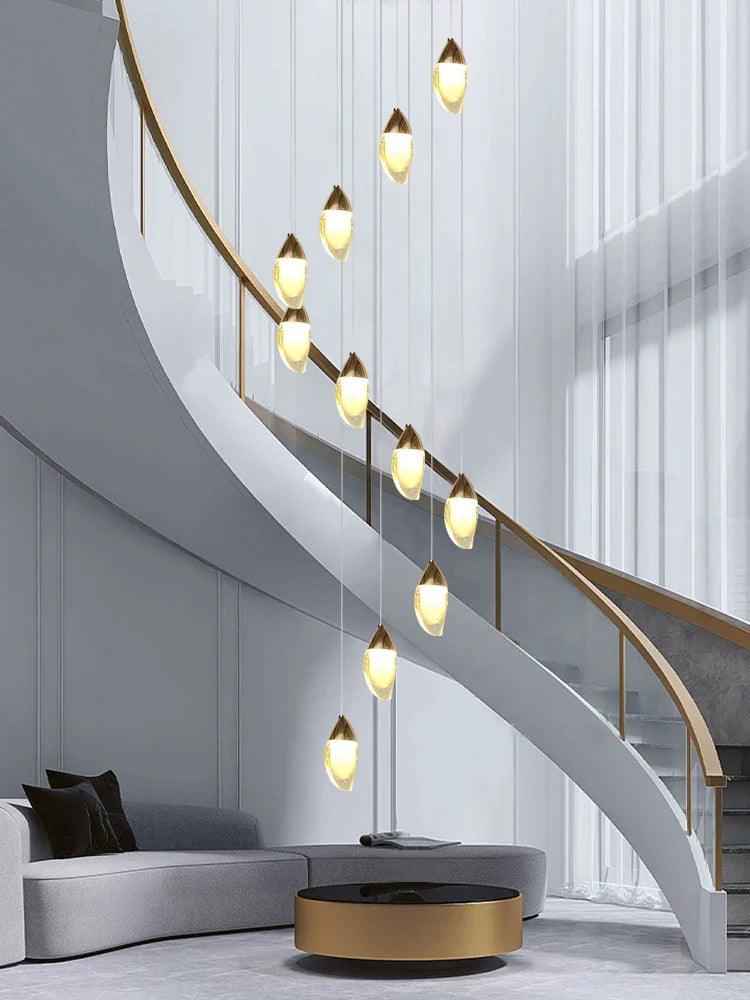 lampadario in cristallo design di lusso per illuminazione moderna
