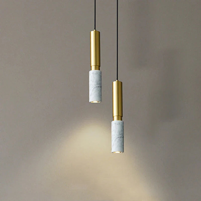 lampadario scandinavo minimalista in marmo led retrò