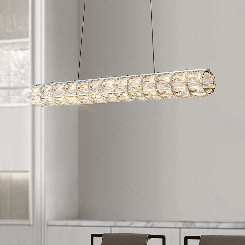 Lampadario moderno LED in cristallo k9 arte decorazione casa