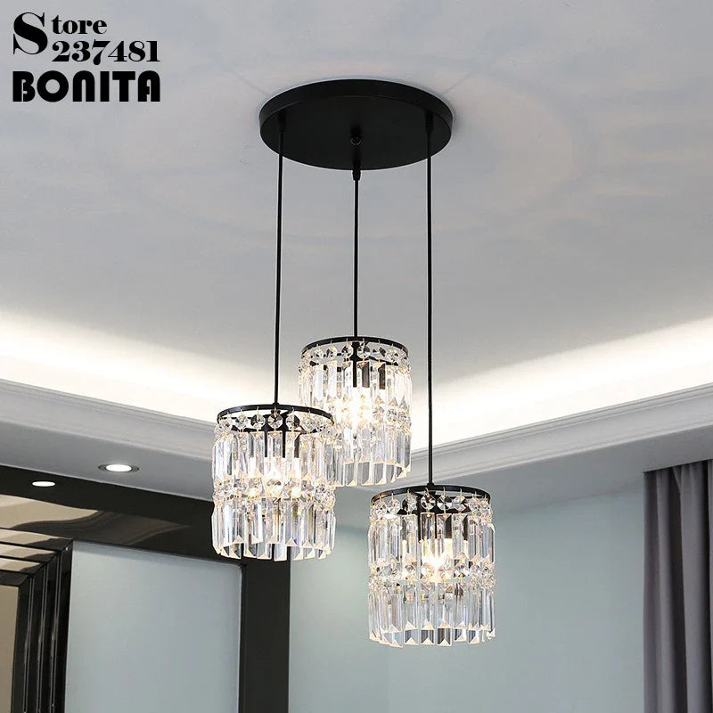 lampadario in cristallo moderno sospensione decorativa e brillante