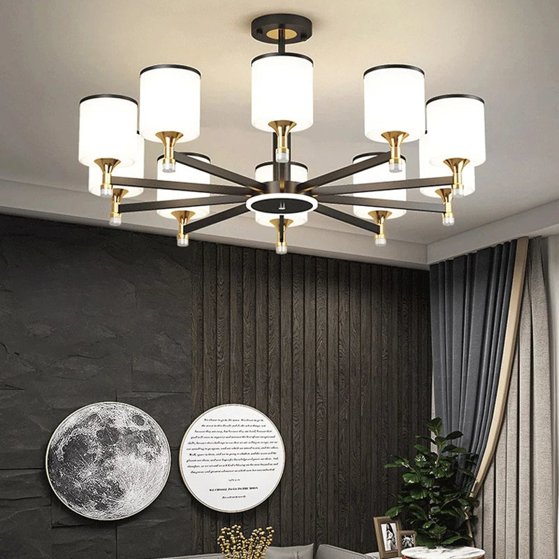 lampadario nordico 15 teste design moderno di lusso per interni luminosi