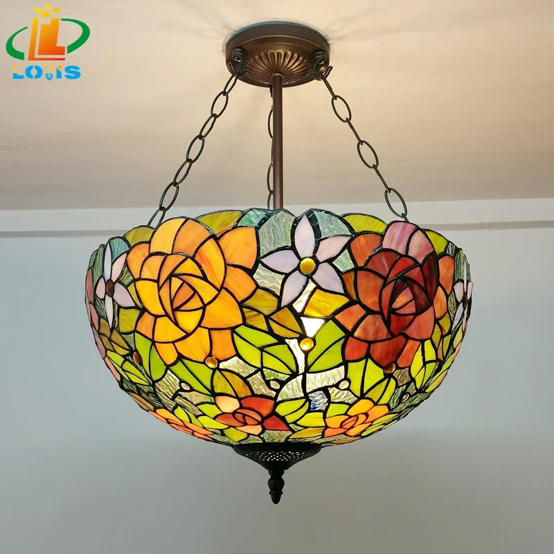 lampadario rovesciato a forma di fiore di peonia stile europeo decorativo