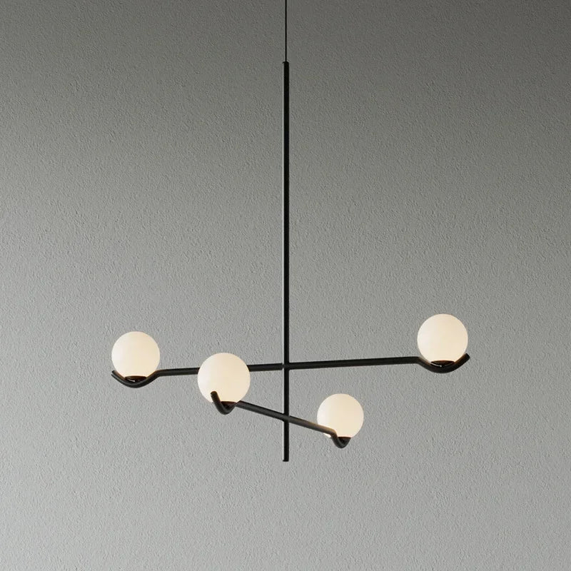Lampadario LED moderno e trasparente