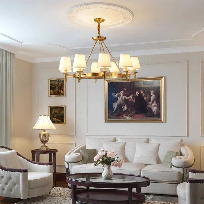 Classico elegante lampadario americano luminoso