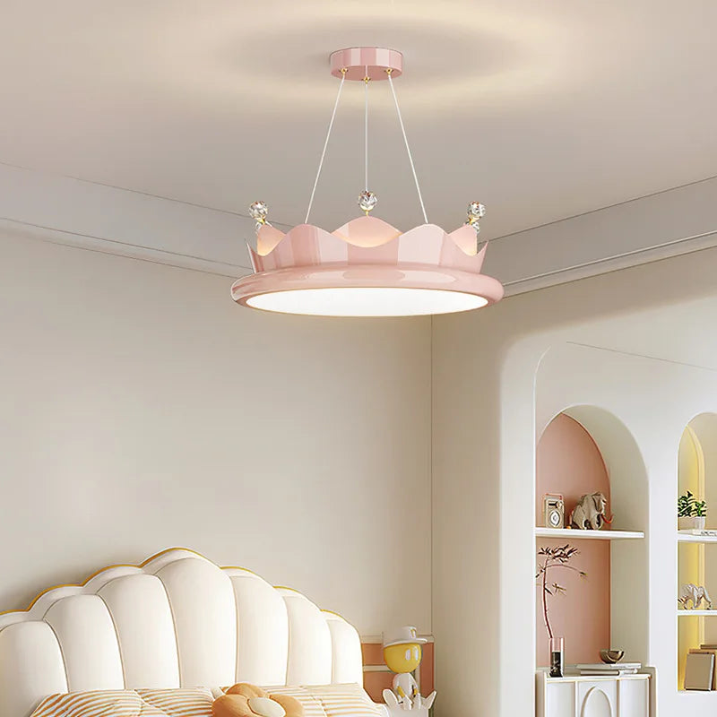 lampadario romantico in cristallo per camera da bambino principessa