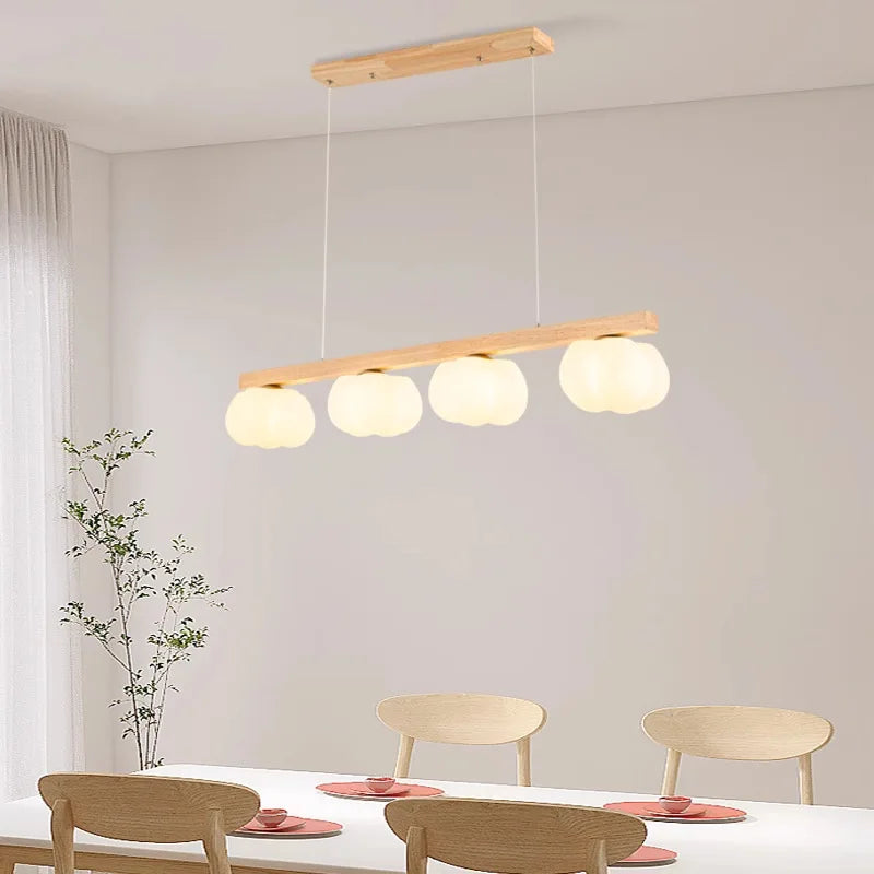 Lampada a sospensione elegante in legno naturale