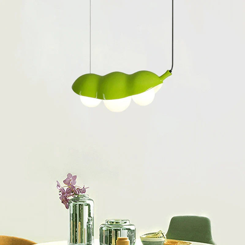 Lampadario in vetro con pois colorati luminosi