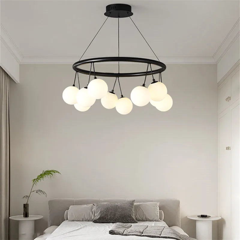 lampadario post-moderno illuminazione sospesa circolare regolabile design elegante