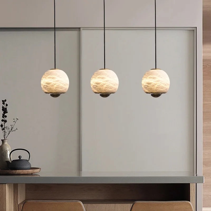 lampadario in marmo moderno per decorazione interna elegante