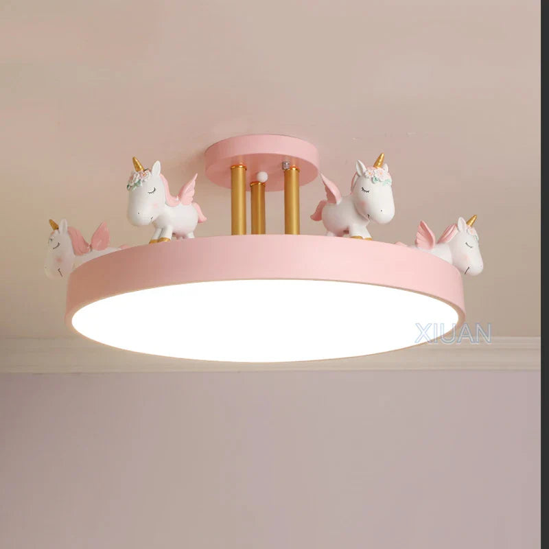 lampadario bambini motivo cavallo per camera maschio femmina