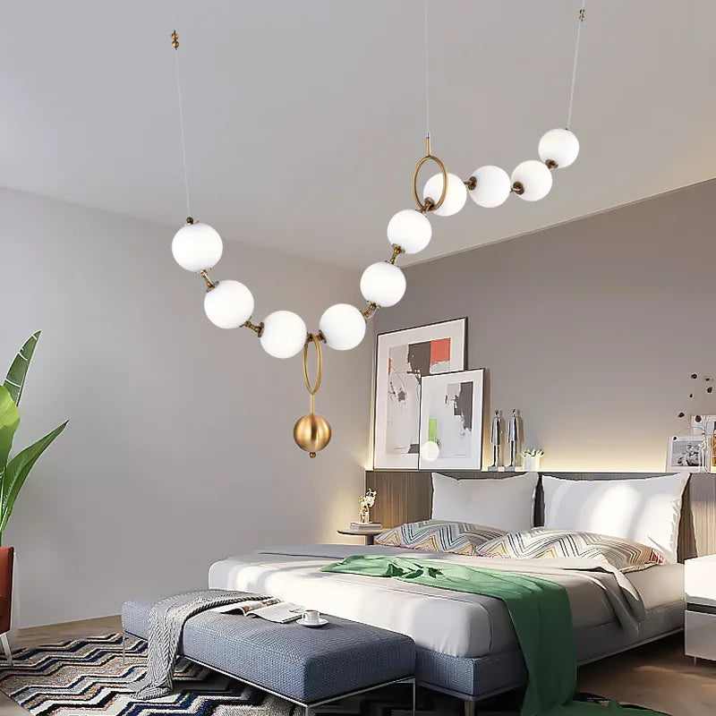 lampadario italiano designer cc 10 sfere di vetro led