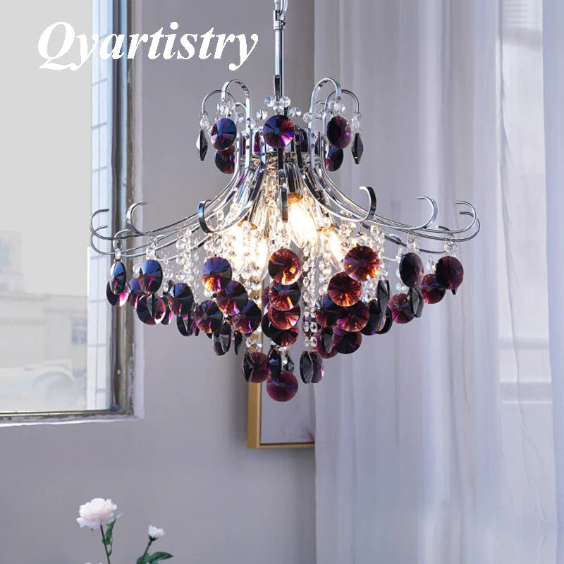 lampadario di lusso in cristallo sospeso per duplex