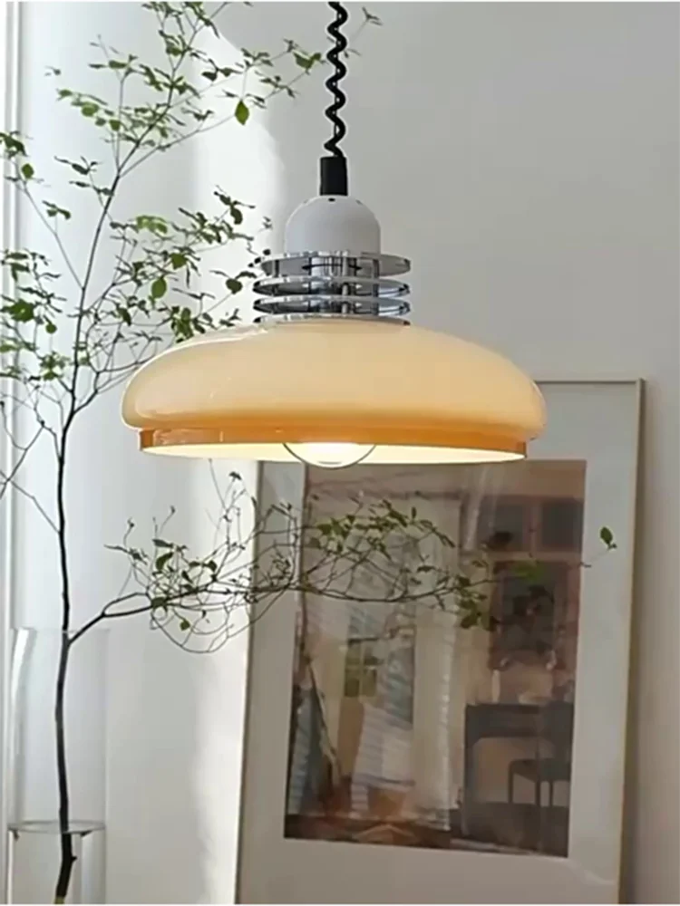 lampadario stile industriale retrattile minimalista in vetro