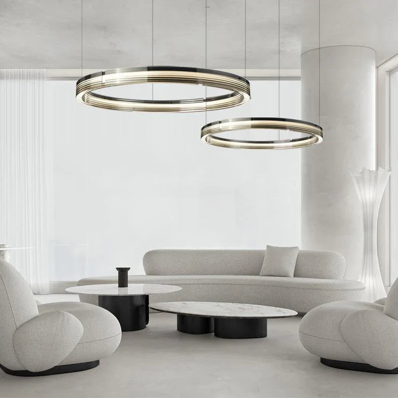 lampadario moderno led circolare design lampade sospese decorative