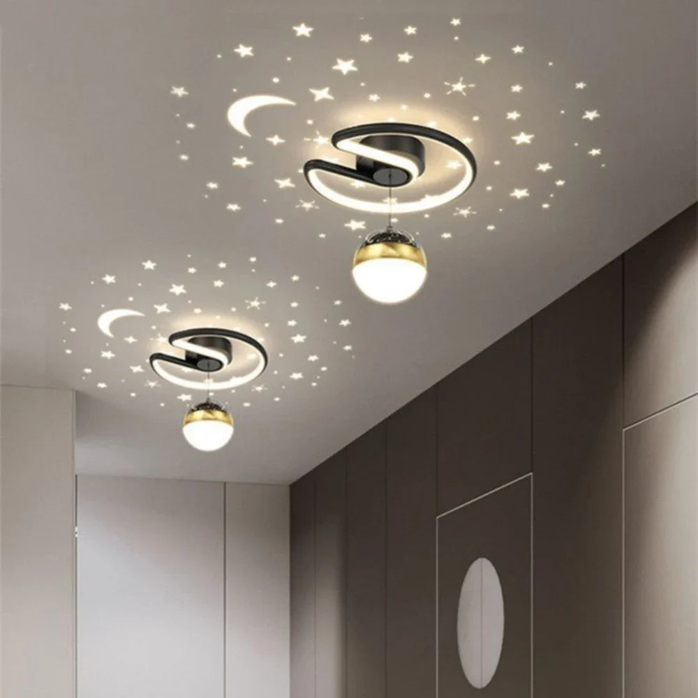 lampadario nordico LED creativo proiezione stelle cielo acrilico